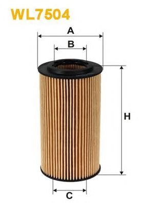 WIX FILTERS wl7504 -  Фильтр масляный двигателя